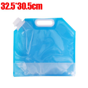 【Rotatingjump】8L Large Capacity Water Bag Outdoor Portable Foldable Water Bag with Faucet Water Bag for Emergency Survival Supplies
