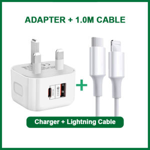 Dual Port Type-C 20W Charger Adaptor USB- C Fast Charger Type C Charging USB C Power Adapter Charger PD 3.0 Accessories 5V Smartphones Travel Wall Quick Charger Power Adapter