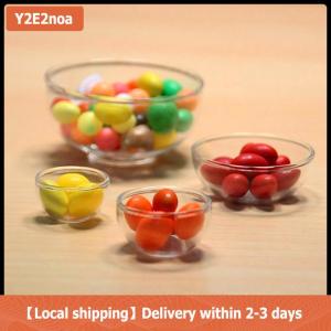 【Local shipping】 Bát nhỏ Nhà búp bê 1:12 Bát Trái cây Thủy tinh Bát salad đĩa súp đồ trang trí nhà bếp