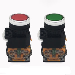 Momentary Push Button Switch 22mm Round AC220V 1NO 1NC Machine Power Switch