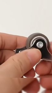 HB Low Profile 1.3cm Small Fixed Furniture Casters Silent Bearing Mini Rolling Wheels 1Pc