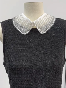 Sophisticated Beaded Neckpiece for Shirt and Dress Decorative Blouse Mesh Faux Collar for Parties and Business Event
