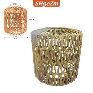 [COD] SHgeZm 1 Piece cổ điển treo Chụp đèn handmade dệt Đèn bóng râm cho phòng khách phòng ngủ khách sạn mô phỏng mây ánh sáng lịch thi đấu