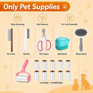 Pet Hair Clipper Vacuum Dog Grooming Kit Cordless Cat Hair Trimmer USB Rechargeable Low Noise Professional 2 In 1 Shaver
