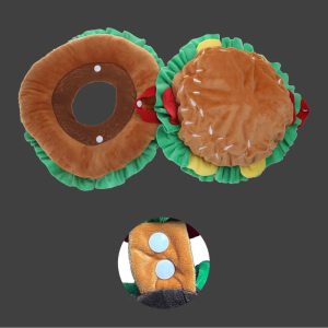 Nón cổ mèo sau khi vết thương hồi phục mềm dừng liếm cổ Elizabeth Mũ trang phục thú cưng Hamburger dễ thương