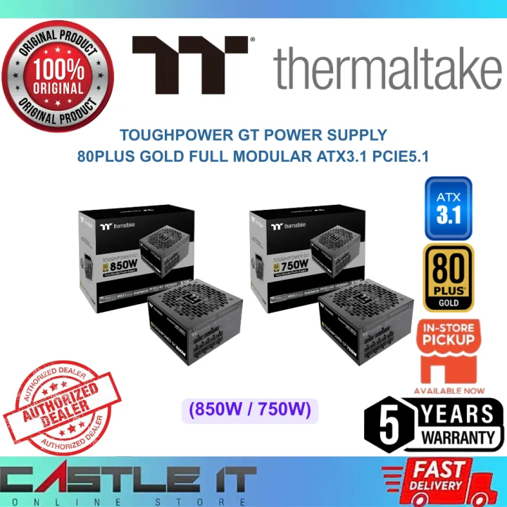 Thermaltake Toughpower GT 750W 850W PSU Power Supply 80PLUS Gold Full Modular ATX3.1 PCIe5.1