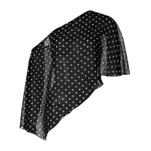 Beach Wear Transparent Sunscreen Cover-up Polka Dot Cloak Clear Cover Shirt Short Sheer Top Loose Fit Off Shoulder Blouse Beach