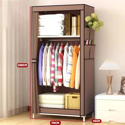 💥Tủ Vải Có Rèm Đựng Quần Áo Tủ Vải Nhiều Ngăn Phù Hợp Mọi Không Gian Khung Kim Loại Dày Dặn