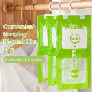 10Pcs/Pack Desiccant Hanging Dehumidifier Bags Rain Drying Bag Wardrobe Hanging Hygroscopic Desiccant