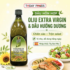 Dầu hỗn hợp oliu Extra Virgin và dầu hướng dương Latino Bella 1L | Chiên xào trộn salad nhập khẩu Tây Ban Nha