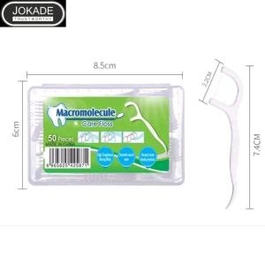 1PACK isi 50 Macromolecule dental floss steril isi 50 benang tusuk gigi steril isi 50 pembersih celah gigi benang selah gigi