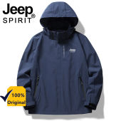 Jeep Spirit Outdoor Windbreaker Clothing Mens Casual Jacket With Pockets Trendy Brand Spring and Autumn Windproof Mens Mountaineering Ski Suit