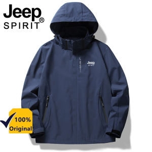 Jeep Spirit Outdoor Windbreaker Clothing Mens Casual Jacket With Pockets Trendy Brand Spring and Autumn Windproof Mens Mountaineering Ski Suit