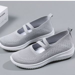 [Free Shipping] New WomenS Shoes Large-Size WomenS Shoes Breathable Knit Shoes Soft-Soled Casual Shoes Comfortable Shoes For Moms