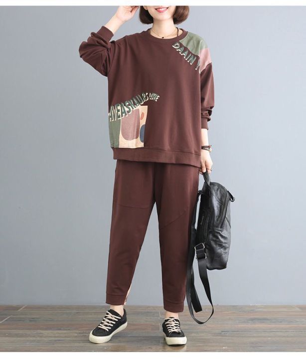 2pcs Women Casual Clothing Set Wear Lady Sport Tracksuit Long