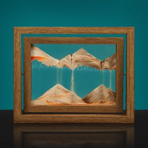 GONOVO STUDIO Rotatable Dynamic 3D Hourglass Birthday Gifts Non-repetitive Home Decor  Ornament Hourglass Quicksand Painting Moving Sand Art