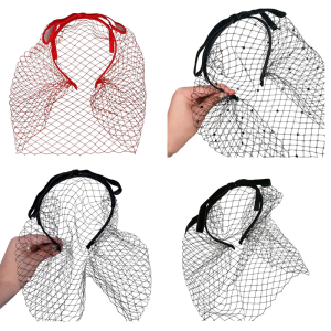 Cổ điển lưới Mạng Che Mặt headband cho phụ nữ Cô Gái cổ điển 1920S trang phục tóc Mạng Che Mặt cho tiệc đám cưới và theo chủ đề tổ chức sự kiện