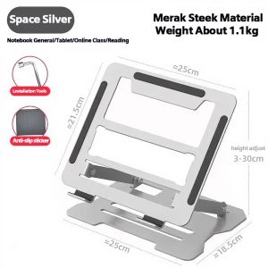 360° Rotating Laptop Stand Adjustable Ergonomic Notebook Stand 10-17 Inches