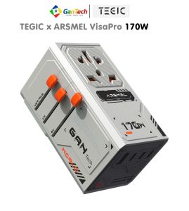 Trạm sạc TEGIC ARSMEL 170W All-in-One Travel Adapter | 3C1A + 1AC Full Chuẩn Cắm Quốc Tế