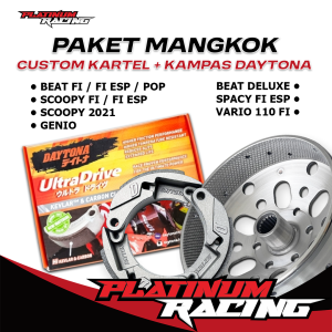 MANGKOK KAMPAS GANDA DAYTONA BEAT / SCOOPY / GENIO / VARIO 110 KARBU KARBURATOR FI ESP STATER KASAR SOLUSI CVT ANTI GETAR GREDEG BEAT / SCOOPY / GENIO / VARIO 110 KARBU KARBURATOR FI ESP STATER KASAR BY PLATINUM RACING