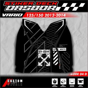 Striping Vario Techno 125/150 Pelindung Dashboard Vario 125 Tankpad deckpad Vario 125 2012-2015 (body protektor deck pad cover)