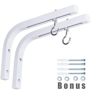 Universal Projector Screen Ceiling Mount L-Brackets Adjustable Movie Projector Screen L-Shaped Hook Holder
