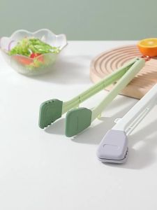 Korean-style kitchen gadgets: silicone tongs high-temperature resistant food tongs plastic food tongs for frying anti-scald food tongs 82026