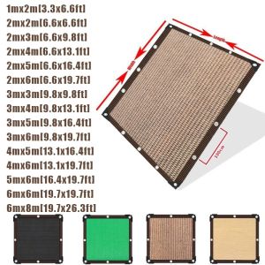 Ready Stock Malaysia Thickened Sun Shade Net 95% UV Protection Multi Size Jaring Teduh Hitam Taman Balkoni