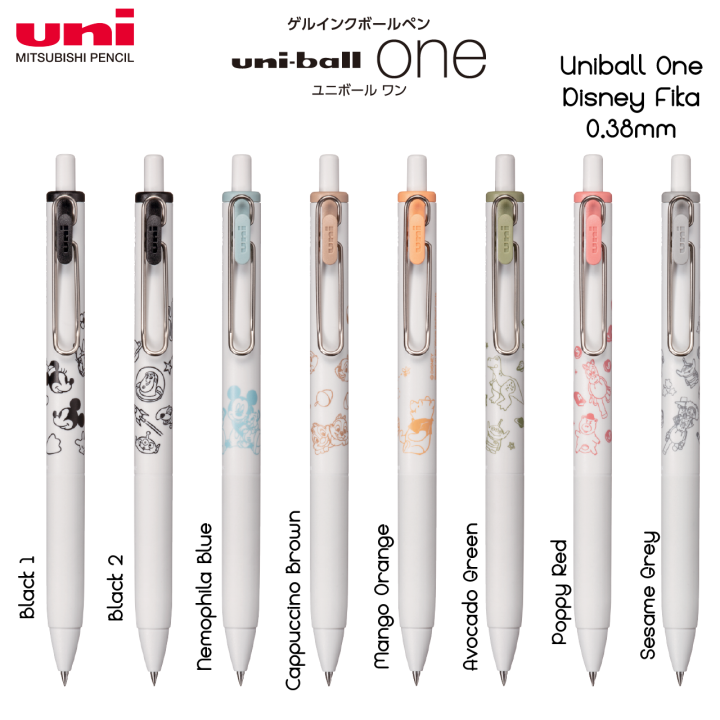 【Uni】Uniball One Gel Ink Pen 0.38mm Disney Series Fika and Black