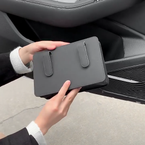 Foldable Hanging Car Trash Can Trash Bag Trash BinPU Leathers Car Organizers Rubbish Container