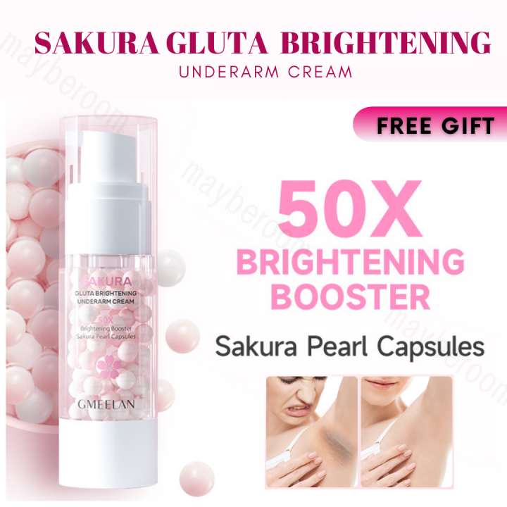 GMEELAN Sakura Underarm Whitening Cream Glutathione 30g 5X