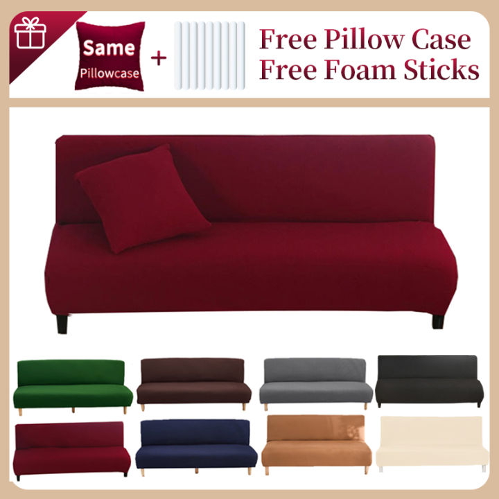 Armless Sofa Cover 1/2/3/4 Seat Stretchable and Elastic L Shape