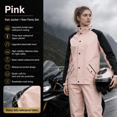 GoldStar Premium Rain Suit Heavy Motorcycle Waterproof Raincoat Makapal Thickened Raincoat Anti-Rainstorm Outdoor Raincoat Pants Suit