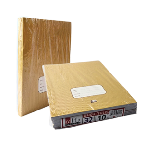 (10pcs) Buku Tulis Kraft Alfa / Buku Catatan Sekolah Sampul Coklat Alfa 32 & 38