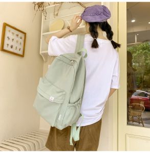 2023 New Arrival Schoolbag Female Korean High School Mori Style Japanese Backpack All-Match Primary School Student Junior High School Student Fresh Simple Backpack South Korea INS Style Cute Bear High School Student Backpack GIRLS Backpack