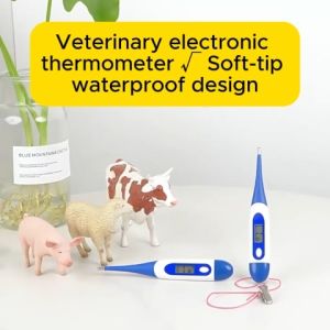 Fast Reading Pet Cow Dogs  Cats etc. Reliable Thermometer LCD Display Waterproof Animal Temperature