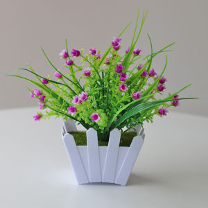 DRPT56 Pot Tanaman Hias Bunga Hias Plastik Ornamen Pot Bonsai Artificial Flower Decoration