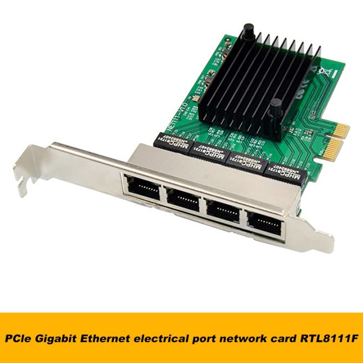 Pci-E X1 Gigabit Network Card Pci-Express 4 Port Ethernet Network Card ...