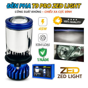Đèn Pha Bi Cầu T9 PRO ZED LIGHT – 45W 6000K 12-24V DC Chân H4 – Lắp Xe Máy & Ô tô
