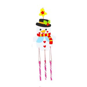 DJDK 3D Cartoon DIY Ornaments Xmas For Kids Children Christmas Decoration Windbell Wind Chimes Christmas Toys