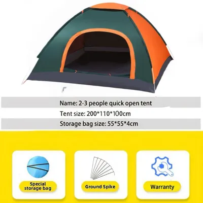 (onhand) Waterproof Outdoor Camping Tent multi-color 2/4/6 person dome camping tent#ZP01