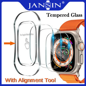 Tempered Glass film compatible with for Apple Watch Ultra/Ultra 2 49mm Screen Protector With Automatic Stick Film Tool iWatch Ultra Pro 49mm Accessories
