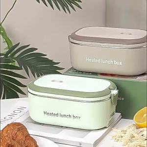 220V 110V EU US Plug Portable Electric Lunch 1L Stainless Steel With Compartments Bag Tableware Set Office Food Warmer Heat2026