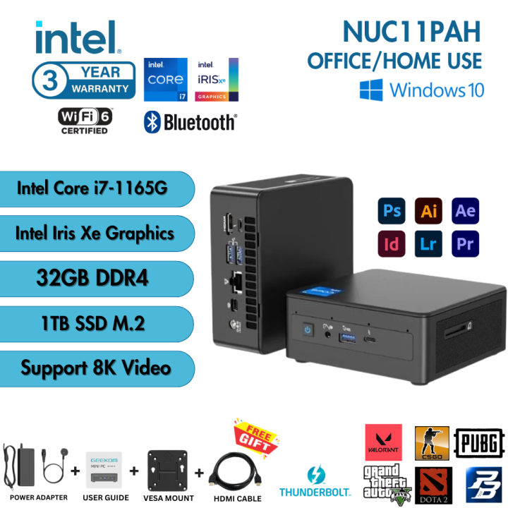 MINI pc gaming INTEL NUC / Pc mini gaming murah NUC11PAH i7 GEN 11 32GB ...