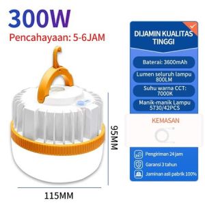 ​Lampu Emergency Gantung Multifungsi - Untuk Camping Pasar Malam & Darurat  Bohlam Terang Bisa Isi Ulang & Garansi 3 Tahun