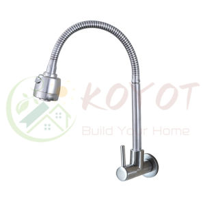 KOYOT Vòi Nước Nhà Bếp Lạnh Thép Không Gỉ 304 Với 2 Chế Độ Nước Chảy Cấp Có Cần Bẻ Lò Xo Xoay 360 Độ