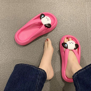 DMshoes สุดคุ้ม รองเท้าแฟชั่นผู้หญิง รองเท้าแตะพื้นหนา รองเท้าหูหนีบ วัสดุยาง EVA คุณภาพดี รูปทรงสวย น้ำหนักเบา ติดตัวการ์ตูนน้องหมา น่ารักมากแม๊