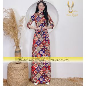 Áo Dài Lụa Nhật Habutai Cô Ba Sài Gòn Tặng Tuban Trẻ Trung Thanh Lịch K75 - Áo Dài Xuân Quỳnh