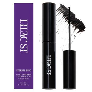 Lilac St Eternal Bond Lash Cluster Glue Waterproof Brush Tip Black Quick-Drying Lash Adhesive for Eyelash Clusters with Long-Lasting Flexible Hold Easy Removal & Comfortable Wear