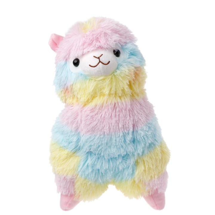 Rainbow Alpaca Plush Toy Lama Doll Cotton Stuffed Animal Toys Height 14 ...